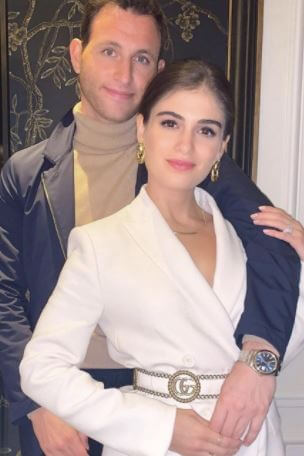 Batsheva Haart with her husband, Binyamin Weinstein.